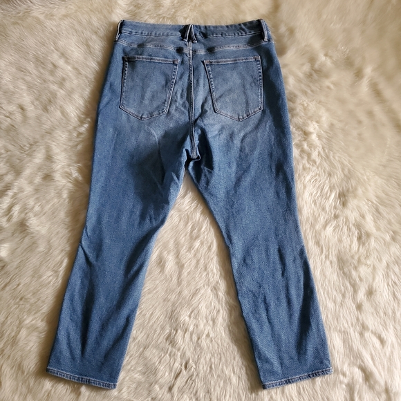 Good American Good Curve Exposed Button Ankle Crop Jeans Size 18 - Picture 4 of 13